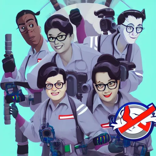 Image similar to face icon stylized minimalist ghostbusters, loftis, cory behance hd by jesper ejsing, by rhads, makoto shinkai and lois van baarle, ilya kuvshinov, rossdraws global illumination