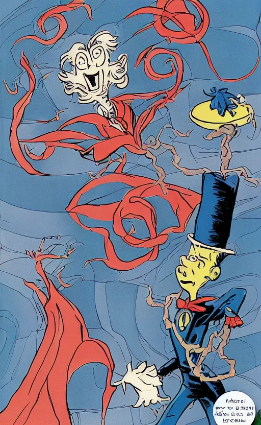 Prompt: the third first image on the scattered absurdity server by Dr seuss and dr strange, very pretty, photorealistic, portal hopping and time warping with reckless abandon