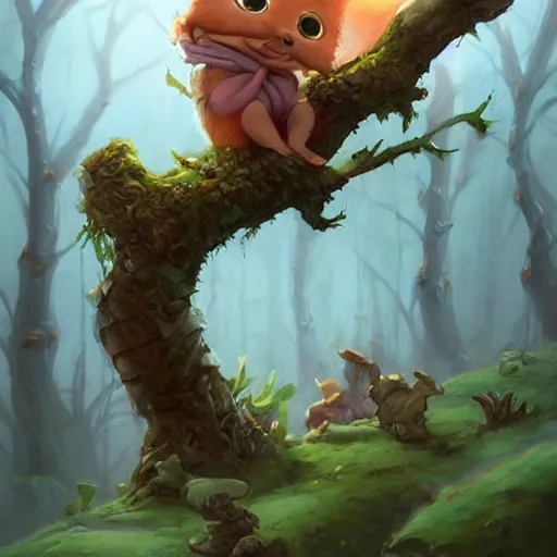 Image similar to cute little anthropomorphic maple tree!!!, bark!! skin, tiny, small, short, wizard robe, cute and adorable, pretty, beautiful, dnd character art portrait, matte fantasy painting, deviantart artstation, by jason felix by steve argyle by tyler jacobson by peter mohrbacher, cinema