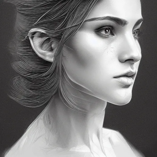 Image similar to portrait of Mario, elegant, intricate, headshot, highly detailed, digital painting,black and white, artstation, concept art, sharp focus, illustration, art by artgerm and greg rutkowski and alphonse mucha