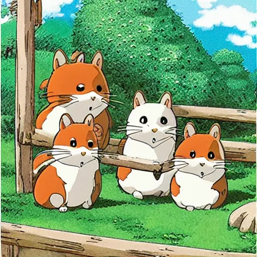 Image similar to studio ghibli calico critters