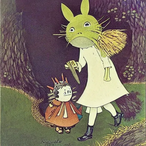 Image similar to by remedios varos, my neighbor totoro and moomin