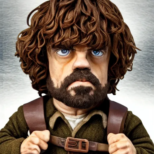 Image similar to peter dinklage by terry gilliam, hd, detailed, 4 k, award winning, cartoon