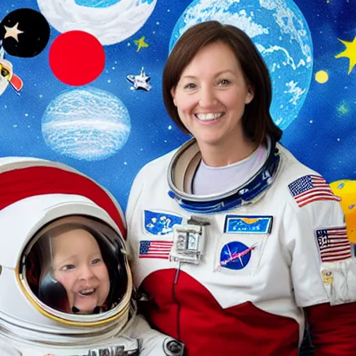 Image similar to astronaut mommies and their nursery