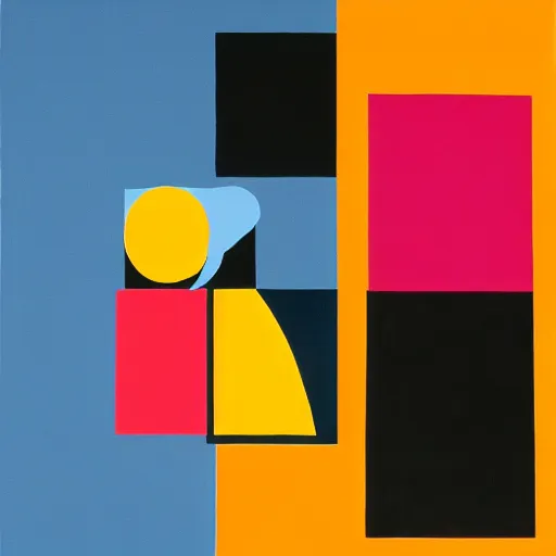 Image similar to A painting of an iphone, abstract painting in the style of Sophie Taeuber-Arp and Gary Hume and Tatsuro Kiuchi, flat colour-block style, geometric abstraction, earthy colours