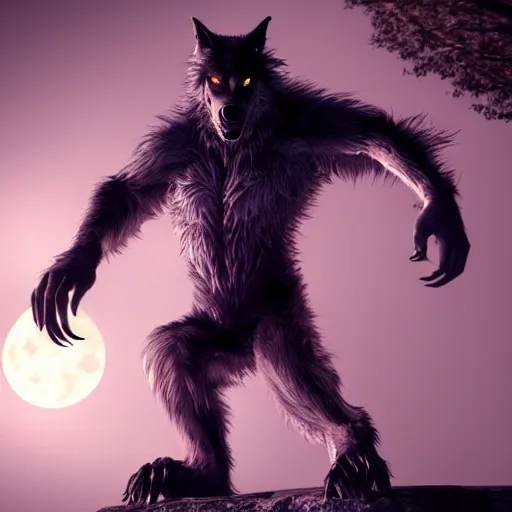 Image similar to werewolf in moonlight, highly detailed, photorealistic portrait, bright studio setting, studio lighting, crisp quality and light reflections, unreal engine 5 quality render