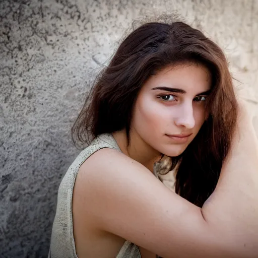 Prompt: photo the most beautiful portrait 20-years-old Greece woman, 50mm