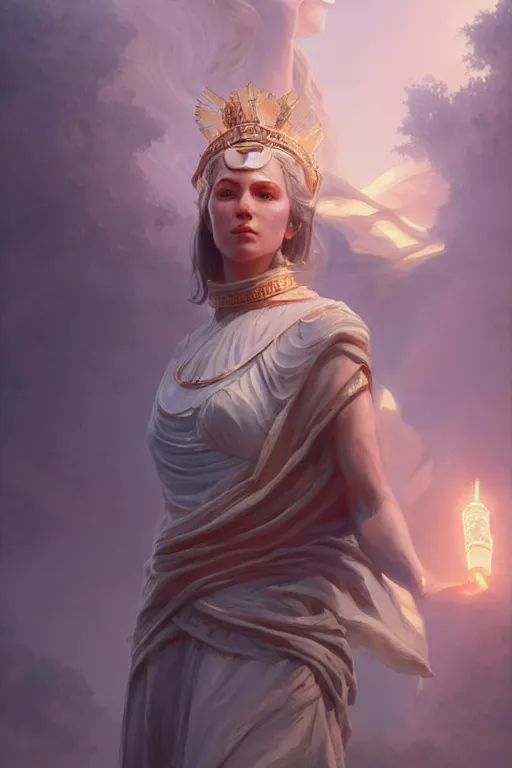 Image similar to goddess of the usa, highly detailed, digital painting, artstation, concept art, smooth, sharp focus, illustration, unreal engine 5, 8 k, art by artgerm and greg rutkowski and edgar maxence