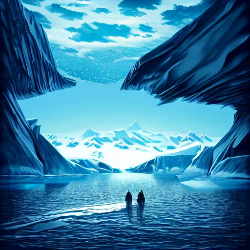 Prompt: idyllic masterpiece solemn journey of the solitude Antarctica, cinematic, establishing shot, extremely high detail, photorealistic, cinematic lighting, intricate line drawings, 8k resolution