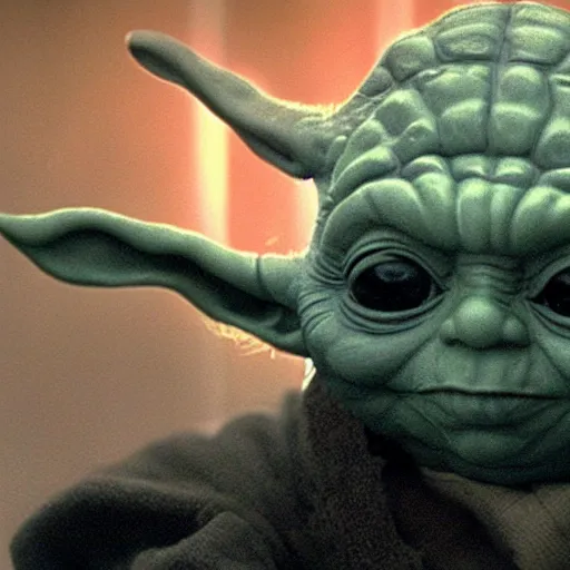 Prompt: yoda snorting lines