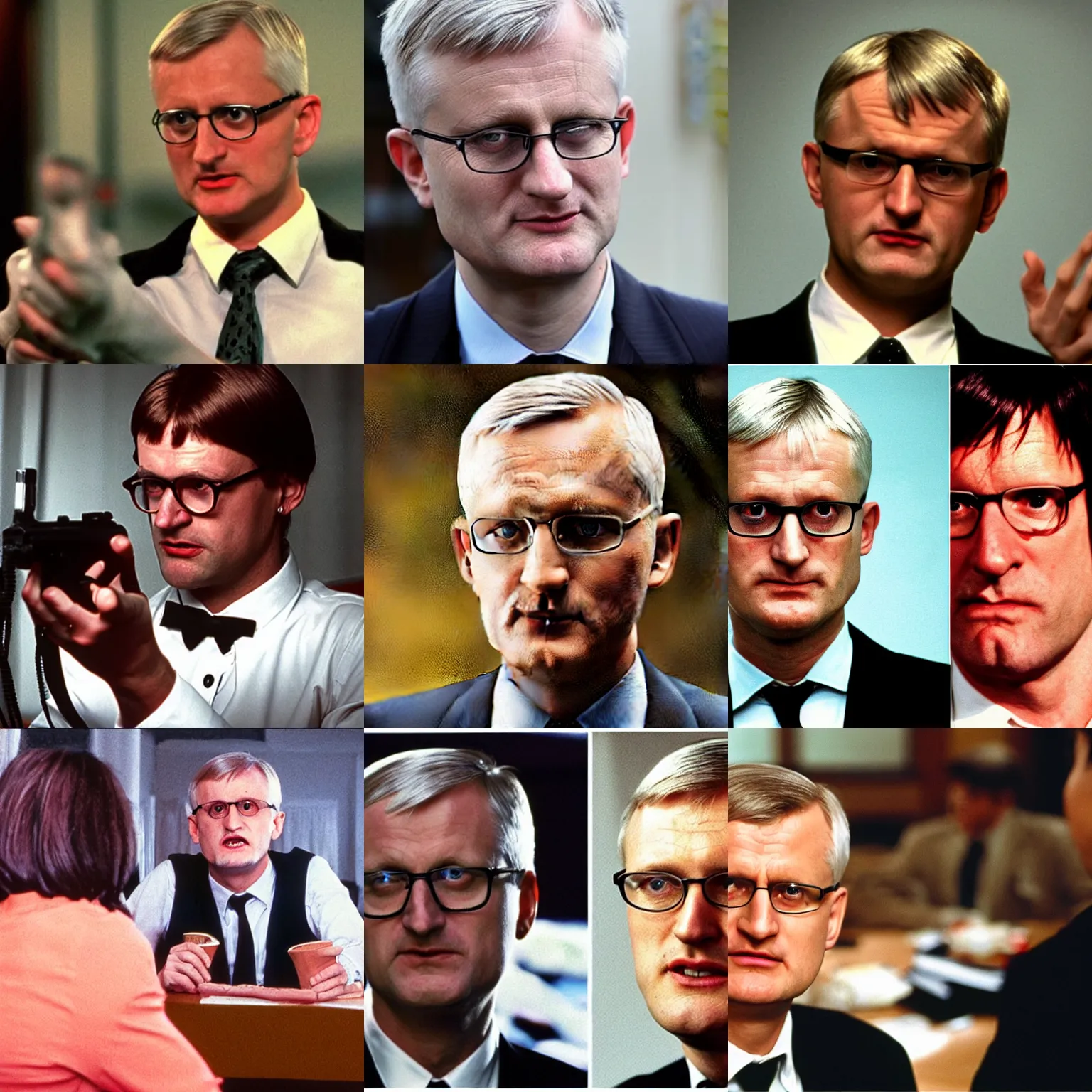 Prompt: Carl Bildt as a character in Pulp Fiction