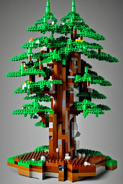 Prompt: a tree, lego, intricate, elegant, highly detailed, smooth, sharp focus, artstation