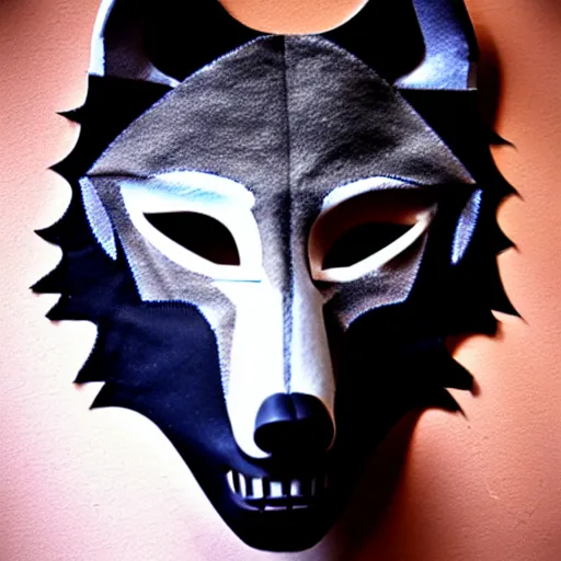 Image similar to mask of wolf, studio photo