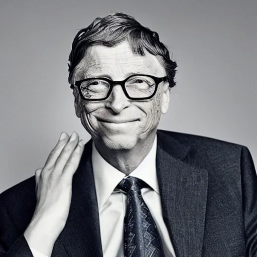 Image similar to bill gates as a gangster