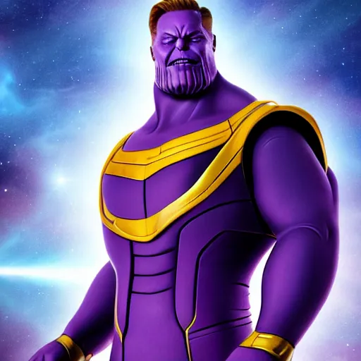 Prompt: thanos body with elon musk head, highly detailed, high quality, hd, 4 k, 8 k, canon 3 0 0 mm, professional photographer, 4 0 mp, lifelike, top - rated, award winning, realistic, sharp, no blur, edited, corrected, trending