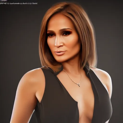 Image similar to gummy bear j - lo lookalike, portrait photography, unreal engine