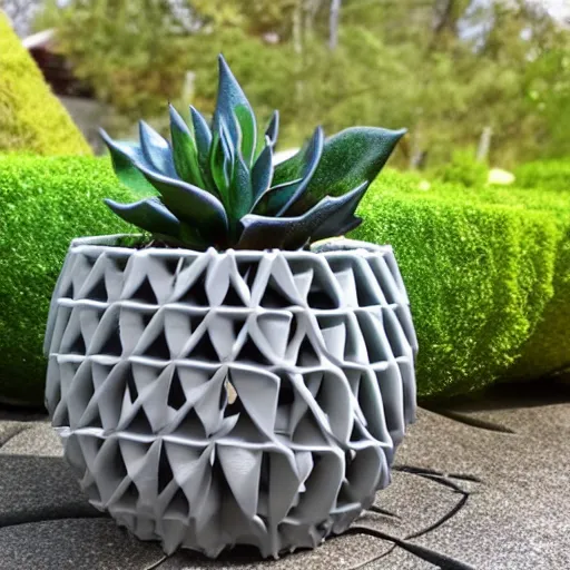 Image similar to 3d printed planter, parametric design