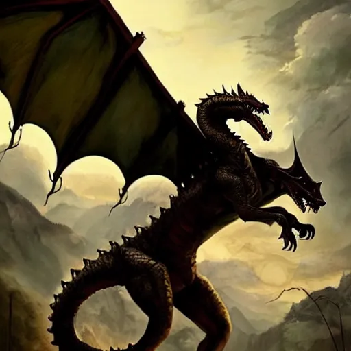 Prompt: hyperrealistic adolf hitler riding a dragon, beautifull art by greg rutkowski,