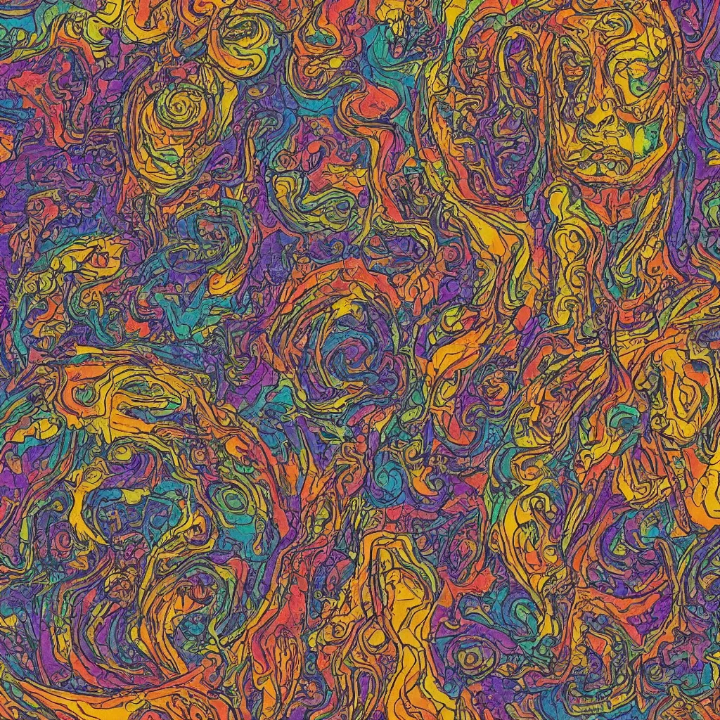 Image similar to a page from a psychedelic zen master's journal