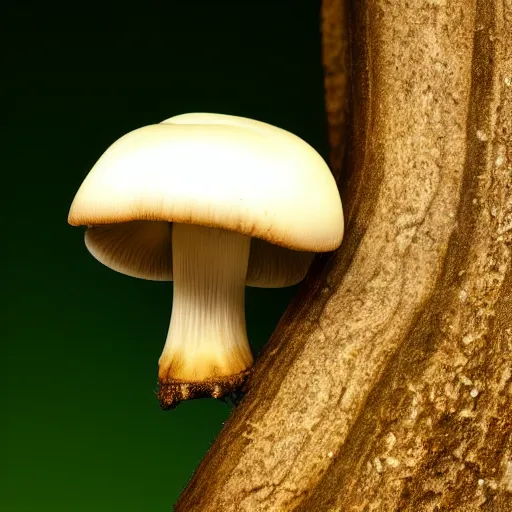 Prompt: one roud mushroom cap is hous, bottom view, luminous lamellae are clearly visible, no stipe, black background, d&d, epic composition