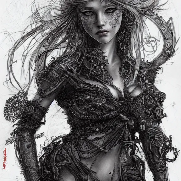 Image similar to a highly detailed portrait in the style of james jean and in the style of luis royo.