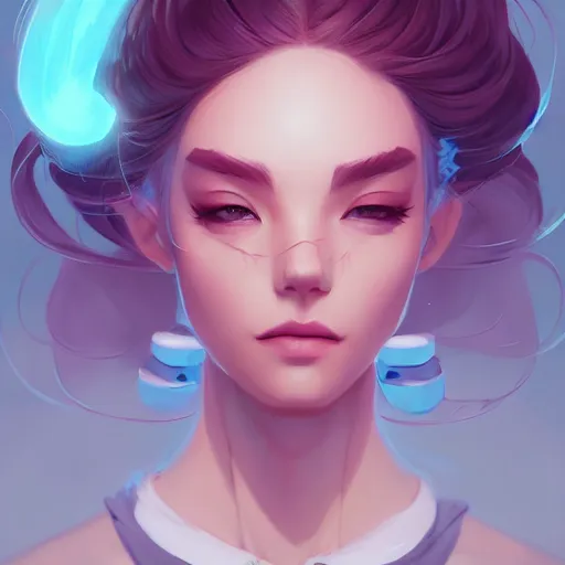 Image similar to a portrait of a beautiful model, art by lois van baarle and loish and ross tran and rossdraws and sam yang and samdoesarts, digital art, highly detailed, intricate, sharp focus, Trending on Artstation HQ, deviantart, unreal engine 5, 4K UHD image