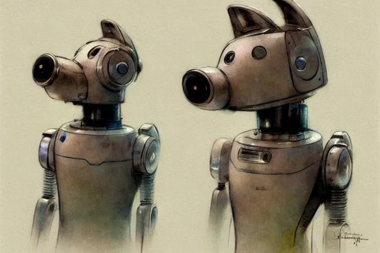 Image similar to ( ( ( ( ( 1 9 5 0 s retro future robot android dog. muted colors. ) ) ) ) ) by jean - baptiste monge!!!!!!!!!!!!!!!!!!!!!!!!!!!!!!