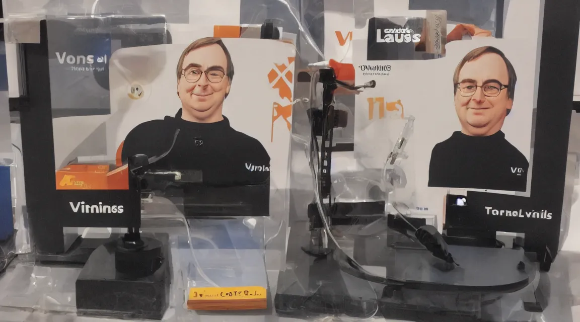 Image similar to vinil scale figure of Linus Torvalds, photo product