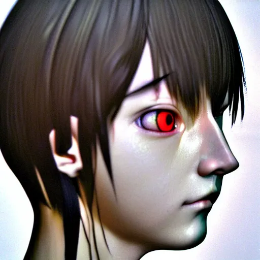 Image similar to prompt : hyperrealist photorealistic 3 d render of persona soft light portrait by takato yamamoto, mecha accessories parts and broken cables, gnarly details, otaku gangasta, inspired by fables, realistic face, smooth face feature, intricate oil painting, high detail, sharp high detail, manga and anime 2 0 0 0