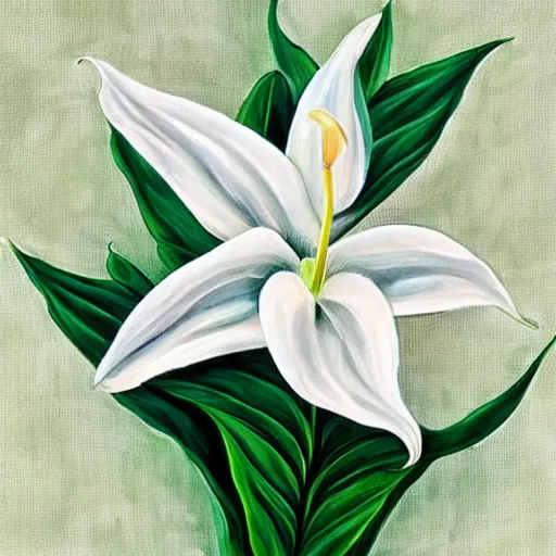 Prompt: Beautiful artistic peace lilly