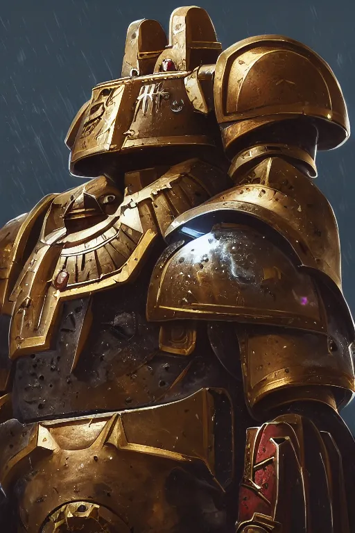 Image similar to armor portrait heros warhammer 4 0 k horus heresy fanart - the primarchs emperor by johannes helgeson animated with vfx concept artist & illustrator global illumination ray tracing hdr fanart arstation zbrush central hardmesh 8 k octane renderer comics stylized