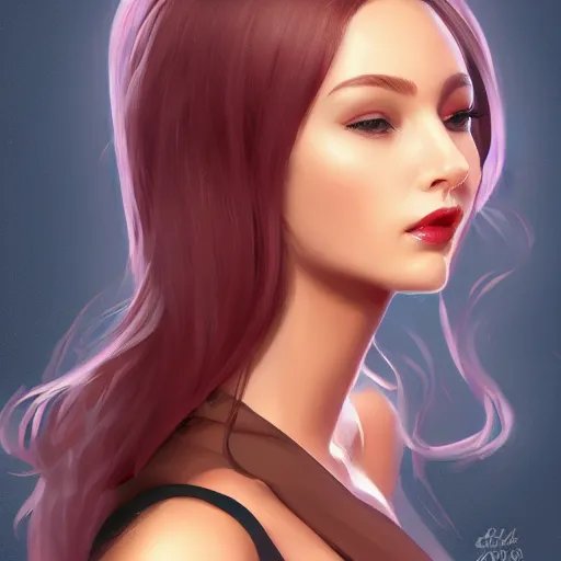 Prompt: gorgeous young woman, trending artstation