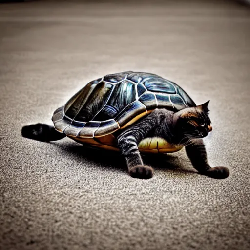 Image similar to a cat - turtle - hybrid, animal photography