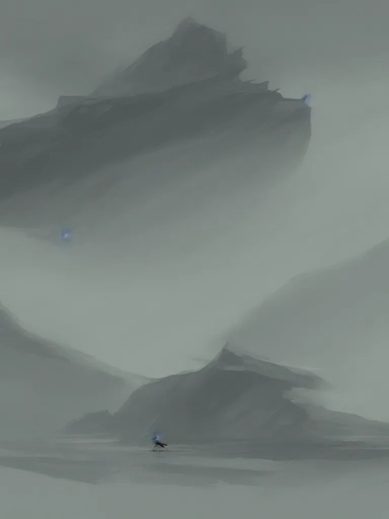 Image similar to solitude by Disney Concept Artists, blunt borders, rule of thirds