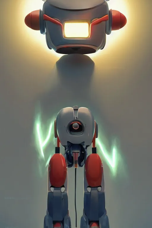 Image similar to metabots medabots medarotto medarot robot minimalist comics helmet mask neon cybereye, behance hd by jesper ejsing, by rhads, makoto shinkai and lois van baarle, ilya kuvshinov, rossdraws global illumination ray tracing hdr radiating a glowing aura