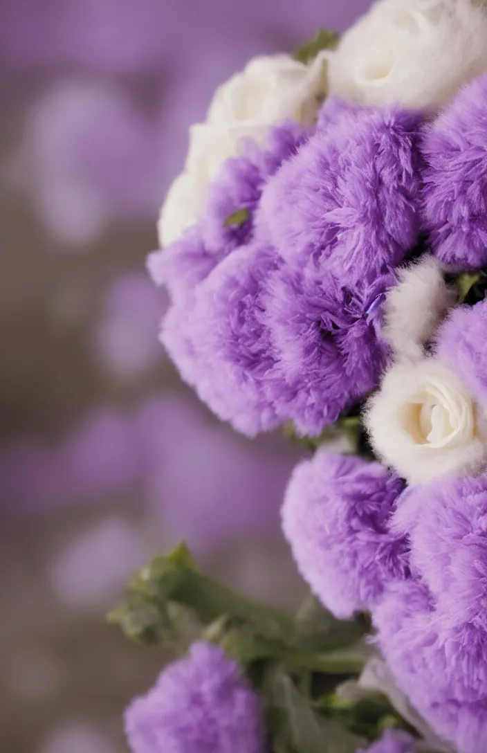 Prompt: light and clean soft cozy background image with soft, light - purple flowers bordering on a soft fuzzy white blanket, dreamy lighting, background, cottagecore, photorealistic, backdrop for obituary text