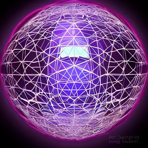 Image similar to ( ( ( psychonautist ) ) ) in a crystal sphere, digital art, award winning, volumetric lighting