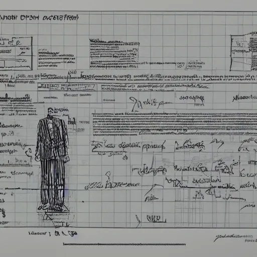 Prompt: alan turing detailed technical sketch