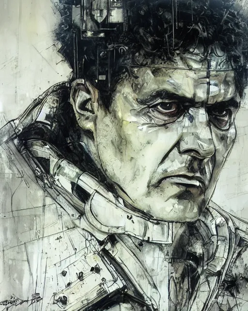 Prompt: photo of lieutenant columbo as a cyborg, advanced technology, cyberpunk, city, scifi, moody, atmosphere, 8 k high definition, insanely detailed, intricate, by guy denning, mark brooks