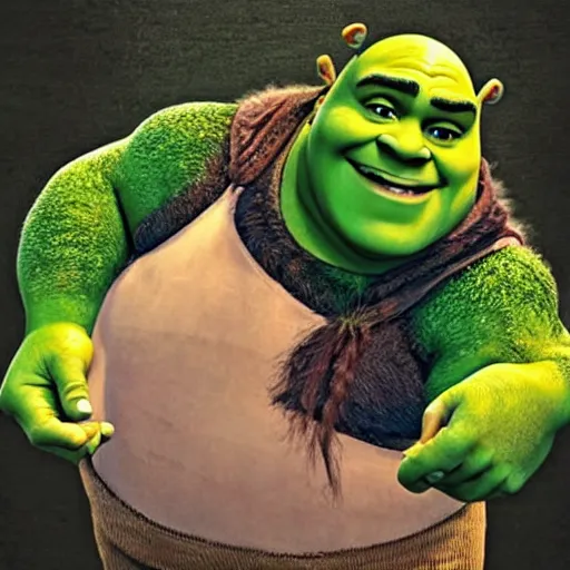 Prompt: Jack Black as Shrek