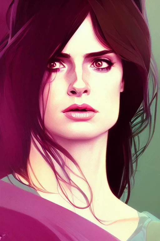 Prompt: a portrait of jessica jones, fantasy, sharp focus, intricate, elegant, digital painting, artstation, matte, highly detailed, concept art, illustration, ambient lighting, art by ilya kuvshinov, artgerm, alphonse mucha, and greg rutkowski