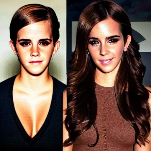 Image similar to emma watson mixed with kim kardashian