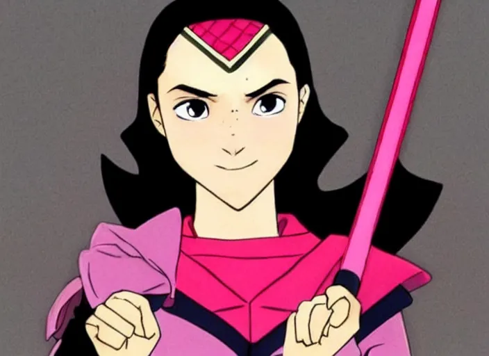 Image similar to gal gadot as nezuko from demon slayer anime