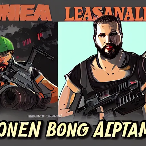 Prompt: steven bonnell gta loading screen art