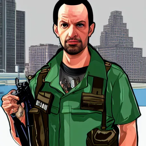 Image similar to andrew tate as a gta character