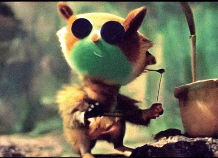 Prompt: a film still of teemo in pyscho ( 1 9 6 0 ), technicolor