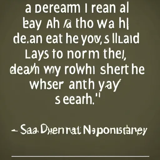 Image similar to a dream, all a dream, that ends in nothing, and leaves the sleeper where he lay down, but i wish you to know that you inspired it.