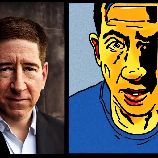 Image similar to glenn greenwald eating his own face in the style of katsuhiro otomo line art blended with pushead style