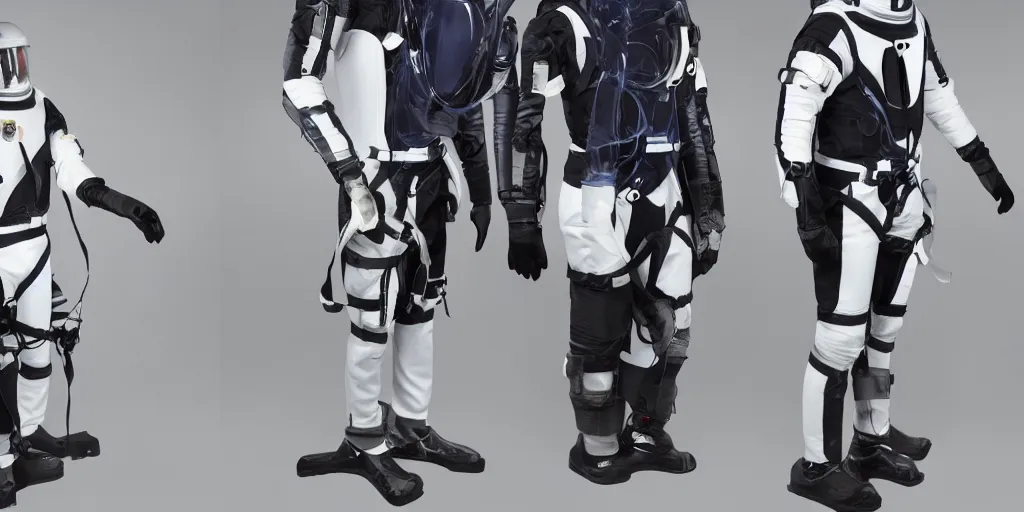 Image similar to photo of high-tech space suit design exoskelet