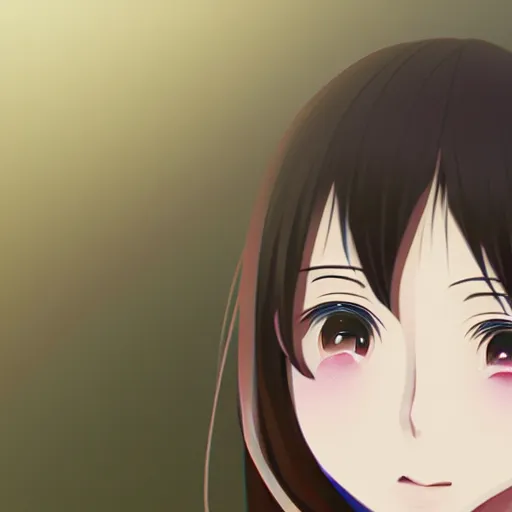 Image similar to a high detail portrait of japanese anime high school girl by makoto sinkai, in simple background